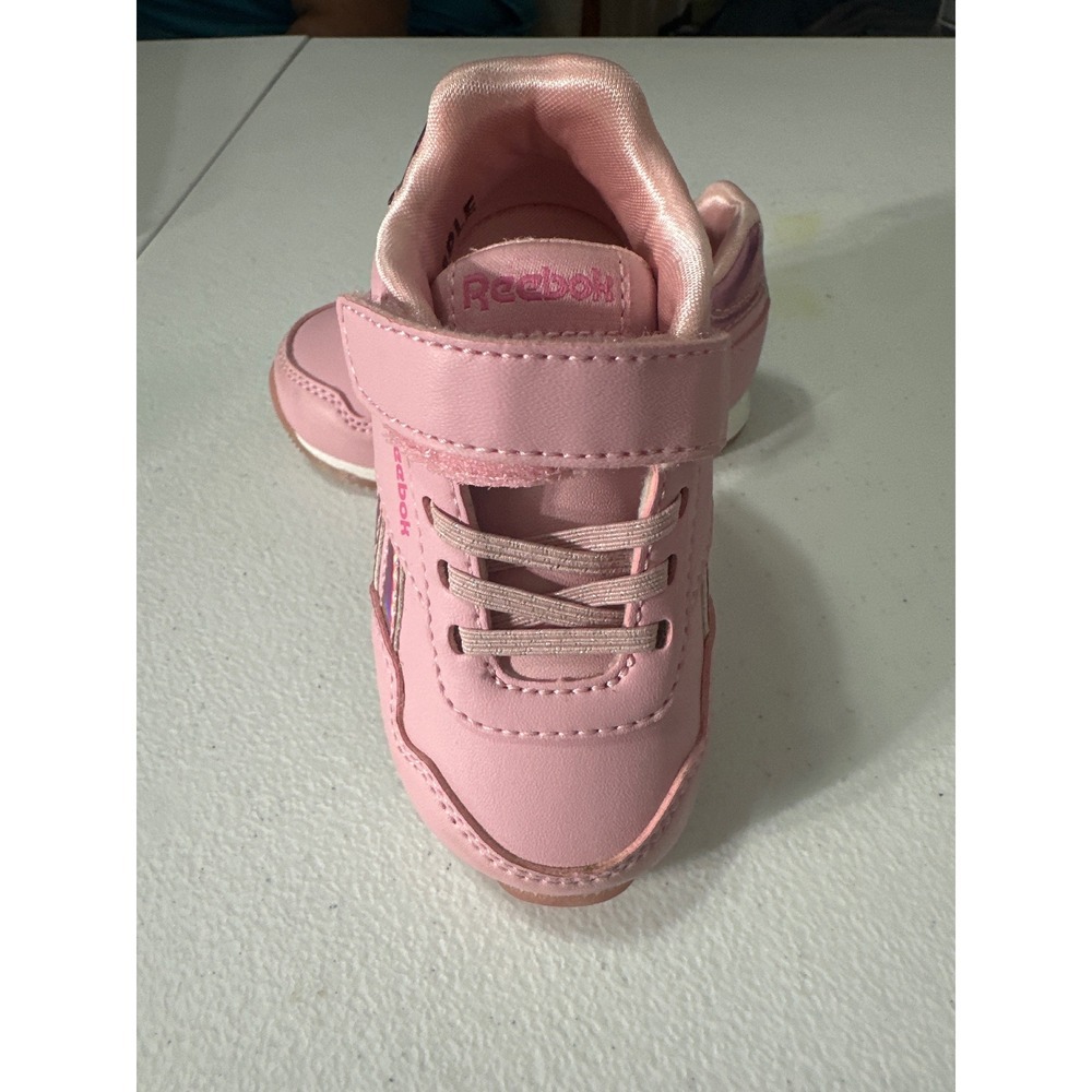 Reebok Kids Pink Royal Cljog 3.0 IV Toddler Shoes Size 4 Infant Hook Loop - Picture 4 of 8